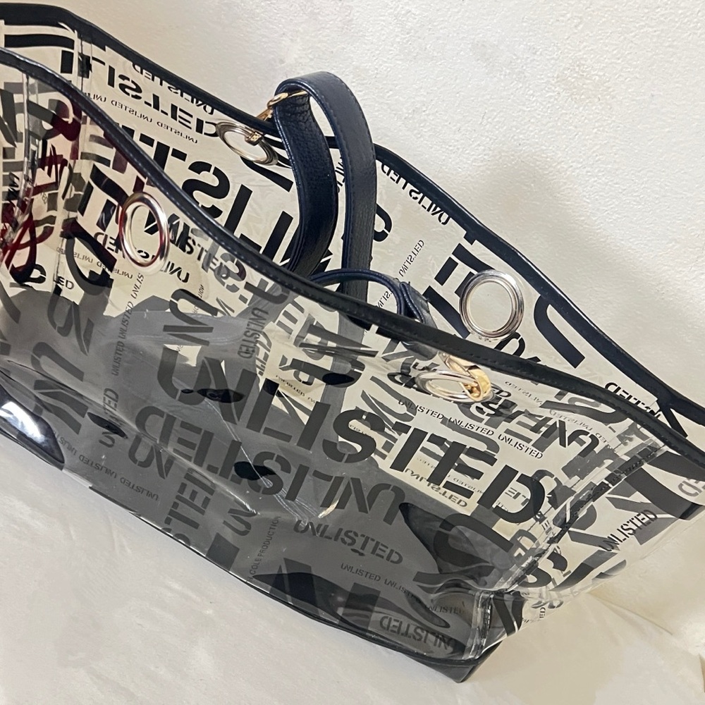 Unlimited Logo Detailed And Detachable Interior PVC Tote. Black - Picture 11 of 15